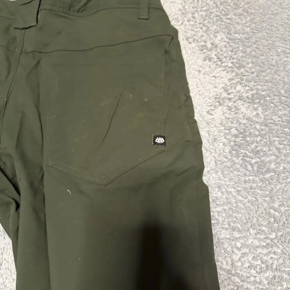686 Everywhere Multi Shell Slim Fit Pants Mens 34 x32 Green Chino Hiking **